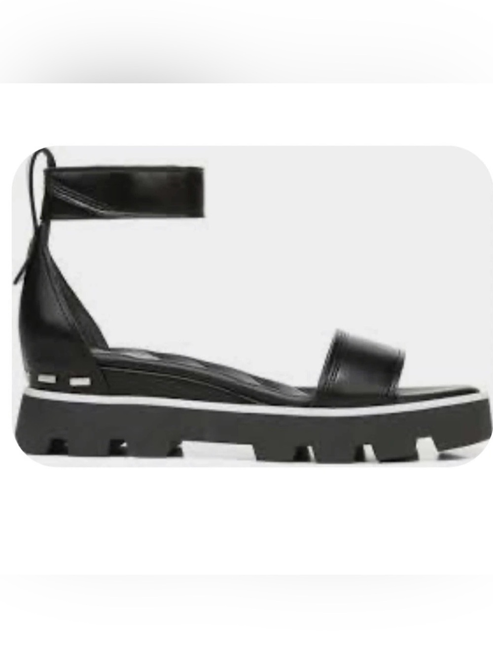 NWOT Franco Sarto Umbria Black Ankle Strap Platform Sandals s 8.5 - Picture 6 of 8